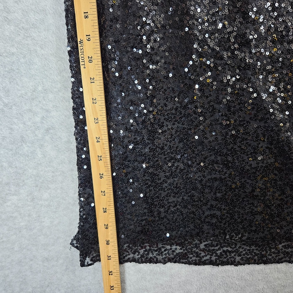 Intimately Free People Black Sheer Sequin Sexy Mini Sz M Cami Dress - Picture 8 of 12